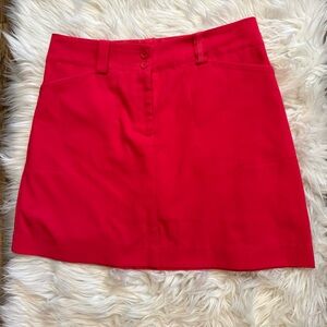 Nike Golf FitDry Red Skort Women’s 8 Stretch Lined Athletic Skirt w/ Shorts